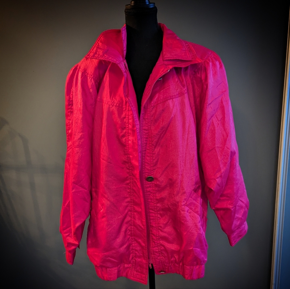 4 FOR $100  -  Vintage 80's Pink Windbreaker Jacket